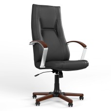 Крісло офісне поворотне Новий Стиль KING WOOD TILT EX4 P ECO-30 (Чорний) (NWS-126438)