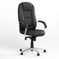 Крісло офісне поворотне Новий Стиль MODUS STEEL CHROME ECO-30 (Чорний) (NWS-126478)
