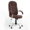 Крісло офісне поворотне Новий Стиль MODUS STEEL CHROME (COMFORT+TILT) SORO-28 (Світло-коричневий) (NWS-126498)