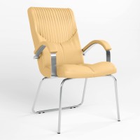 Крісло офісне Новий Стиль GERMES STEEL CFA LB CHROME ECO-01 (Бежевий) (NWS-125999)