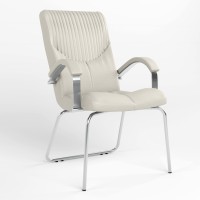 Крісло офісне Новий Стиль GERMES STEEL CFA LB CHROME ECO-50 (Білий) (NWS-126009)