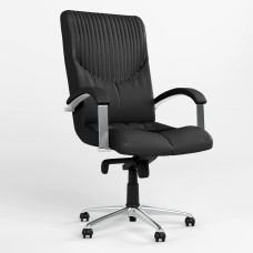 Крісло офісне поворотне Новий Стиль GERMES STEEL CHROME LB ECO-30 (Чорний) (NWS-126089)