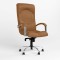 Крісло поворотне GERMES STEEL CHROME (COMFORT) ECO-13 (Коричневий) (NWS-126039)