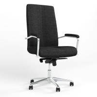 Кресло офисное поворотное Новый Стиль GRAND STEEL CHROME MPD AL68 C-11 (Черный) (NWS-126119)