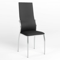 Обідній стілець Новий Стиль MARTIN CHROME (BOX) ECO-30 (Чорний) (NWS-121504)