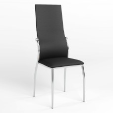 Обідній стілець Новий Стиль MARTIN CHROME (BOX) ECO-30 (Чорний) (NWS-121504)
