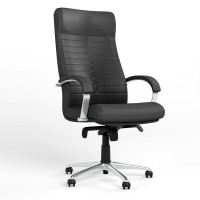 Крісло офісне поворотне Новий Стиль ORION STEEL CHROME ECO-30 (Чорний) (NWS-126584)
