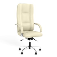 Крісло офісне поворотне Новий Стиль STAR STEEL CHROME ANYFIX CHR68 ECO-07 (Світло-бежевий) (NWS-126744)