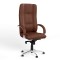 Крісло поворотне STAR STEEL CHROME ECO-21 (Темно-коричневий) (NWS-126754)