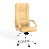 Кресло офисное поворотное Новый Стиль STAR STEEL CHROME TILT AL68 ECO-01 (Бежевый) (NWS-126734)