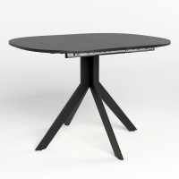 Обеденный стол Новый Стиль ARGON LOFT BLACK (18) 1100/1420х900 Черный (NWS-130383)