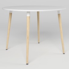 Обідній стіл Новий Стиль MODERN WOOD WHITE (19) D1000 4L WHITE/Бук ЛАК 1.018 (NWS-131443)