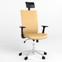 Крісло офісне поворотне Новий Стиль AIR R NET HR LUM CHROME SL AL70 ECO-01 (Бежевий) (NWS-125146)