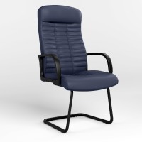 Конференційне крісло Новий Стиль BOSS KD CF BLACK ECO-22 (Синій) (NWS-125396)