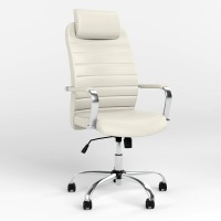 Кресло руководителя с подголовником Новый Стиль BRUNO HR (COMFORT+TILT) P ECO-50 (Белый) (NWS-125306)