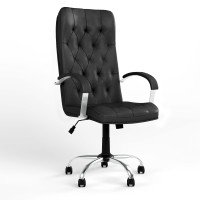 Кресло руководителя поворотное Новый Стиль CUBA STEEL CHROME TILT CHR68 ECO-30 (Черный) (NWS-125486)