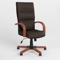 Кресло руководителя поворотное Новый Стиль CREDO EXTRA ECO-31 (Темно-коричневый) (NWS-125607)