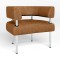 Крісло офісне округле Новий Стиль OFFICE ECO-13 (Коричневий) (NWS-122857)
