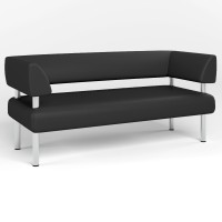 Диван офісний Новий Стиль OFFICE ECO-30 (Чорний) (NWS-122817)