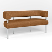 Диван офісний округлий Новий Стиль OFFICE ECO-13 (Коричневий) (NWS-122867)