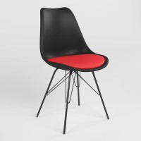 Стілець обідній Новий Стиль ASTI 4A BLACK (BOX-3) K02 ECO-90 (Червоний) (NWS-132357)