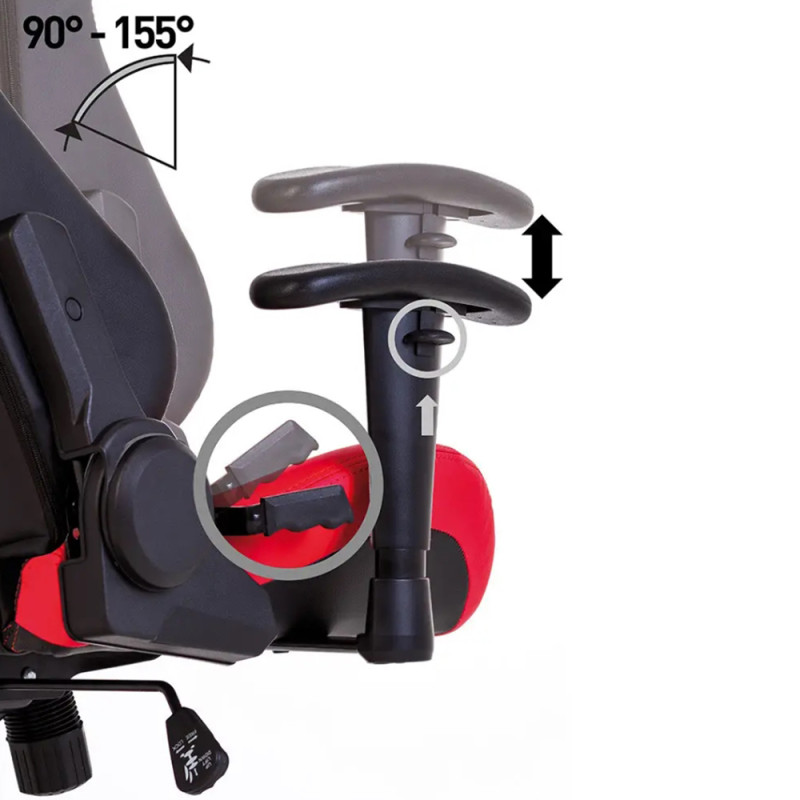 Геймерське крісло Новий Стиль HEXTER ML R1D TILT PL70 01 Чорний/Червоний (NWS-121003)