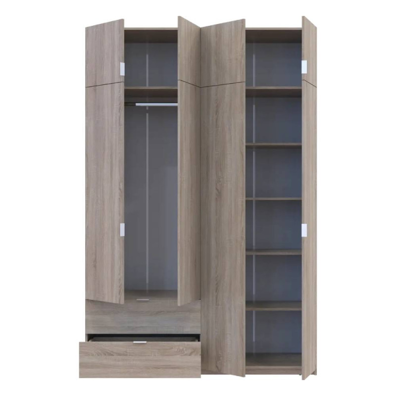 Шафа розпашна з антресоллю Doros Лукас 160х50х240 см Дуб Сонома (DRS-011619)