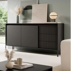 Комод з телескопічними напрямними Perfect Home Senso 2D3S/153 153,5x81,4x39,5 Чорний (PFH-091135)