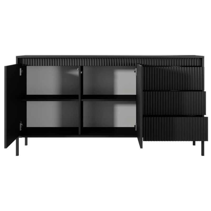 Комод з телескопічними напрямними Perfect Home Senso 2D3S/153 153,5x81,4x39,5 Чорний (PFH-091135)
