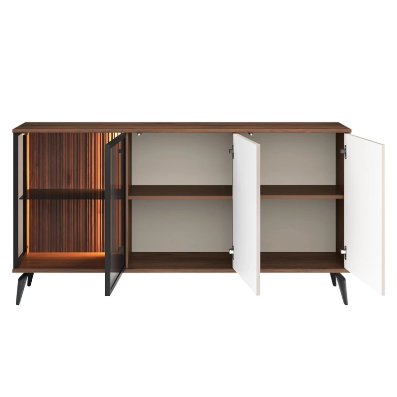 Комод з підсвіткою Perfect Home Vici K154 3D 154x80x39 Горіх/Кашемір (PFH-091276)
