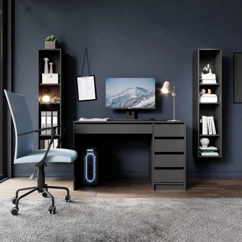 Комп'ютерний стіл Perfect Home Ada 5S/120 120x75x55 Антрацит (PFH-091308)