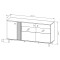 Комод з вітриною з телескопічними напрямними Perfect Home Kadis 3D2W/165 165,1x82,2x40 Дуб артизан/Антрацит (PFH-091171)