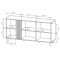 Комод з вітриною з телескопічними напрямними Perfect Home Kadis 3D2W/165 165,1x82,2x40 Дуб артизан/Антрацит (PFH-091171)