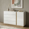 Комод Perfect Home Marco 1D4S/138 138,2x90,5x40 Білий/Білий глянець/ Дуб грандсон (PFH-091044)