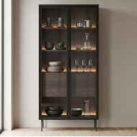 Вітрина висока з підсвіткою Perfect Home Lumi 2D2S/92 194,6х91,5х39,3 Дуб дунін (PFH-091381)
