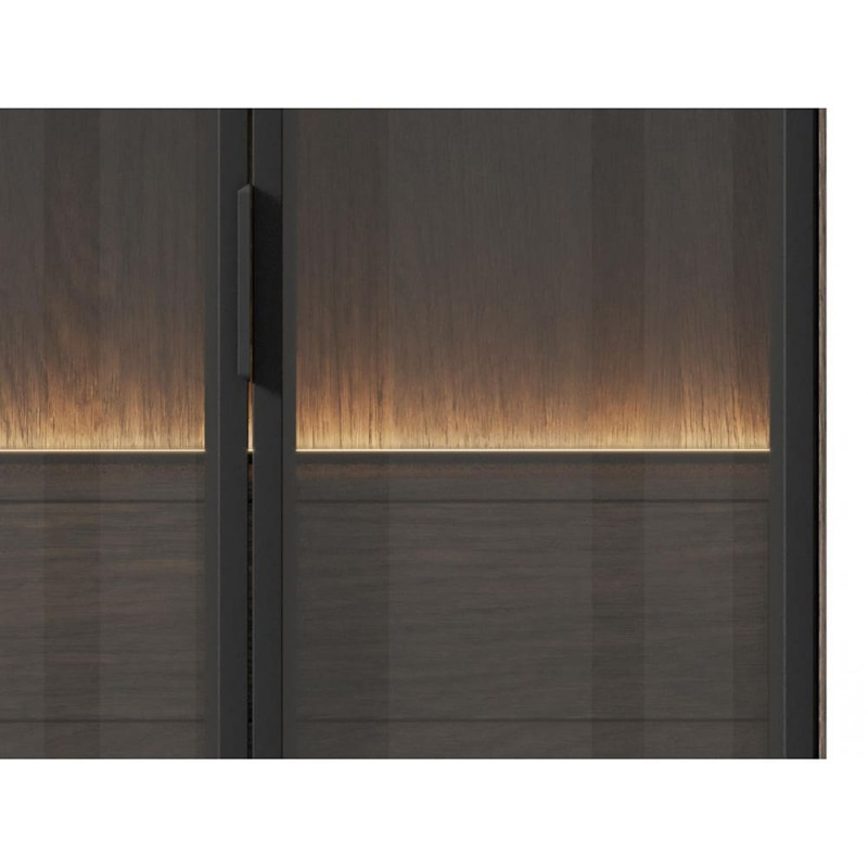 Вітрина висока з підсвіткою Perfect Home Lumi 2D2S/92 194,6х91,5х39,3 Дуб дунін (PFH-091381)