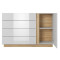 Комод Perfect Home Marco 1D4S/138 138,2x90,5x40 Білий/Білий глянець/ Дуб грандсон (PFH-091044)