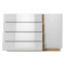 Комод Perfect Home Marco 1D4S/138 138,2x90,5x40 Білий/Білий глянець/ Дуб грандсон (PFH-091044)