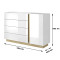Комод Perfect Home Marco 1D4S/138 138,2x90,5x40 Білий/Білий глянець/ Дуб грандсон (PFH-091044)