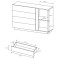 Комод Perfect Home Marco 1D4S/138 138,2x90,5x40 Білий/Білий глянець/ Дуб грандсон (PFH-091044)
