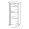 Вітрина низька у вітальню Perfect Home Marco 1D1W/72 154х72х40 Білий/Білий глянець/Дуб грандсон (PFH-091030)