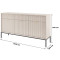 Комод з телескопічними напрямними Perfect Home Nova KSZ154 3D3S 154x63x39 Кашемір (чорні ніжки) (PFH-091244)