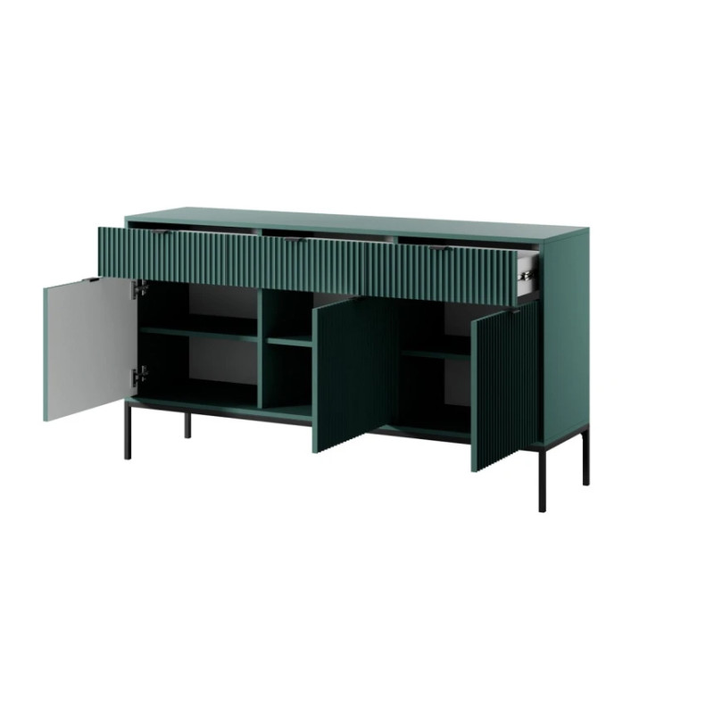 Комод Perfect Home Nova 3-дверний з 3 шухлядами і чорними ніжками KSZ154 154х83х39 см Лабрадор (PFH-091502)