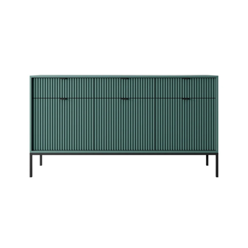 Комод Perfect Home Nova 3-дверний з 3 шухлядами і чорними ніжками KSZ154 154х83х39 см Лабрадор (PFH-091502)