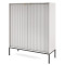 Комод високий Perfect Home Nova K104 2D 104x125x39 Сірий (чорні ніжки) (PFH-091234)