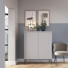 Комод високий Perfect Home Nova K104 2D 104x125x39 Сірий (чорні ніжки) (PFH-091234)
