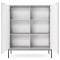 Комод високий Perfect Home Nova K104 2D 104x125x39 Сірий (чорні ніжки) (PFH-091234)