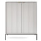 Комод високий Perfect Home Nova K104 2D 104x125x39 Сірий (чорні ніжки) (PFH-091234)