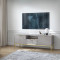 Тумба під телевізор з телескопічними напрямними Perfect Home Nova RTV154 2D1S 168х56х39 Сірий (золоті ніжки) (PFH-091226)