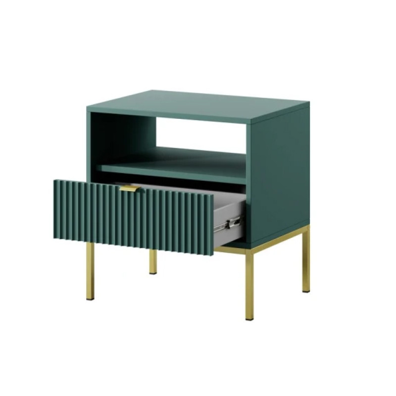 Тумба приліжкова Perfect Home Nova з 1 шухлядою і золотими ніжками S54 54х56х39 см Лабрадор (PFH-091493)